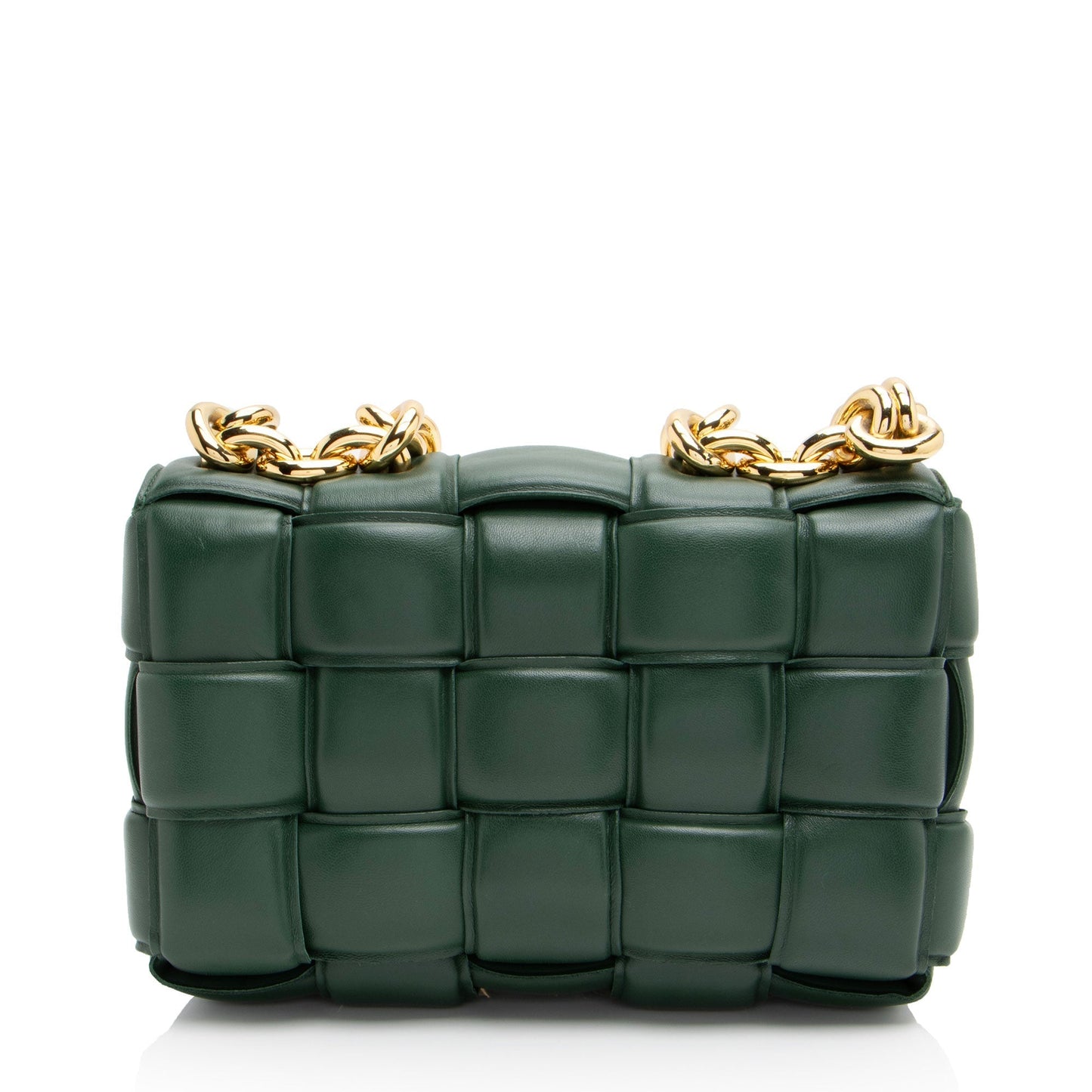 Luxury Bottega Veneta Lambskin Cassette Chain Maxi Shoulder Bag (SHF-FiotNd)