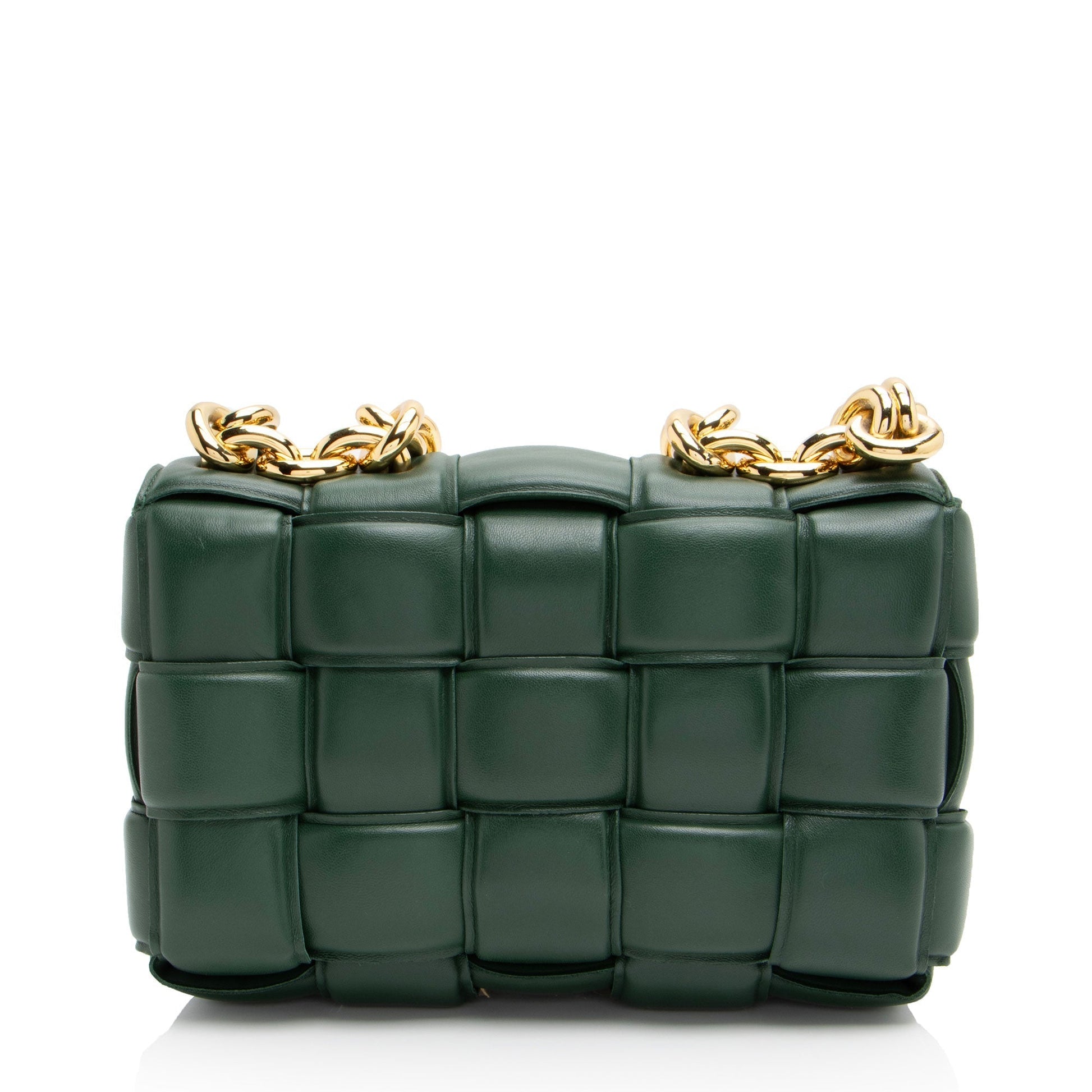 Luxury Bottega Veneta Lambskin Cassette Chain Maxi Shoulder Bag (SHF-FiotNd)