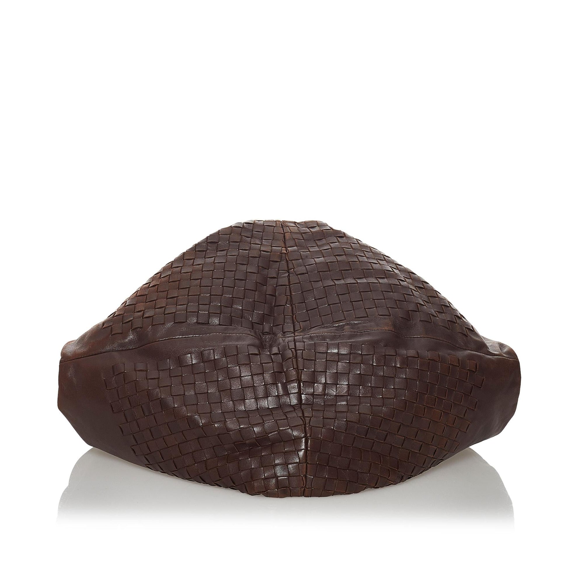 Luxury Bottega Veneta Leather Aquilone Fortune Cookie Hobo (SHG-31315)