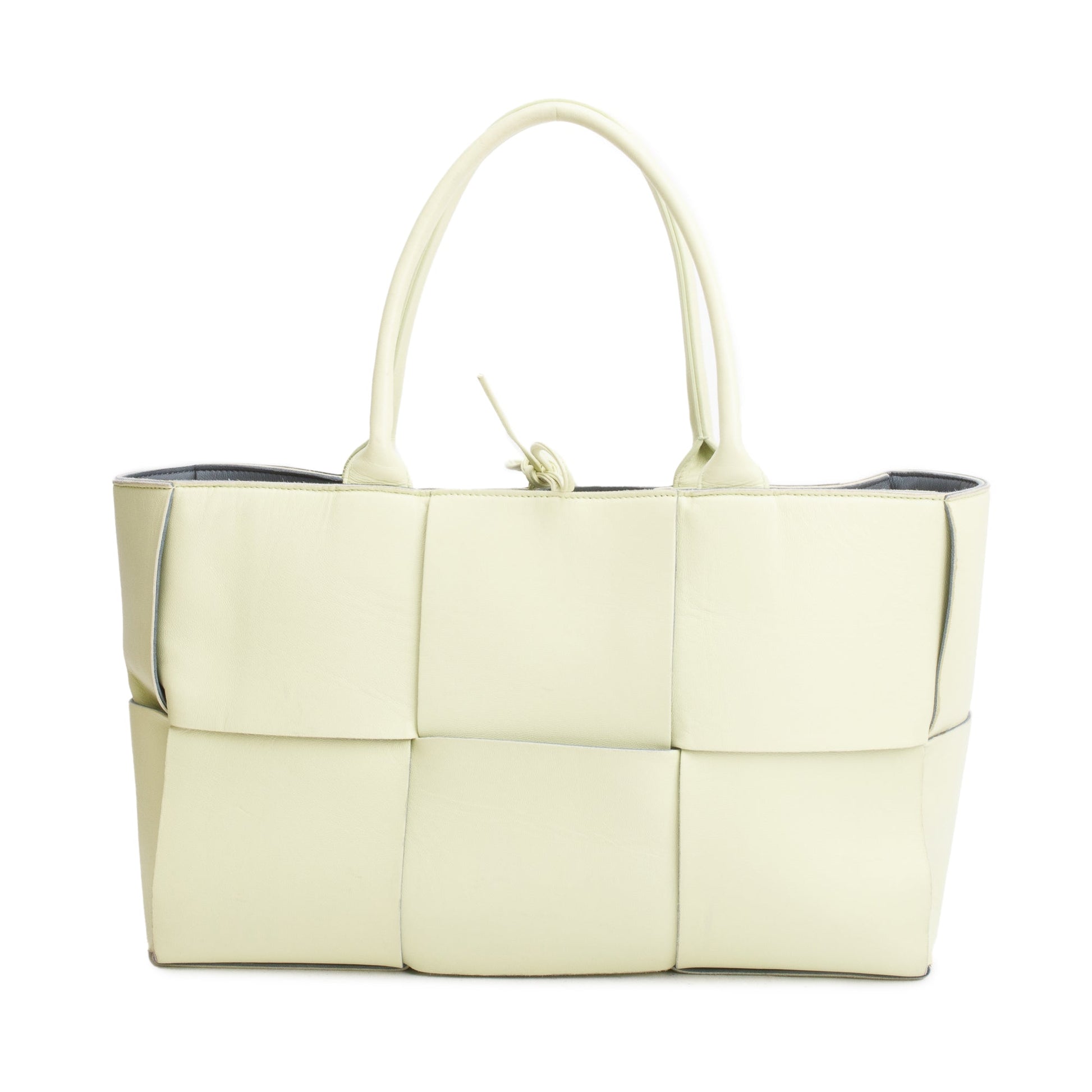Bottega Veneta Light Green Maxi Intrecciato Leather Medium Arco Tote