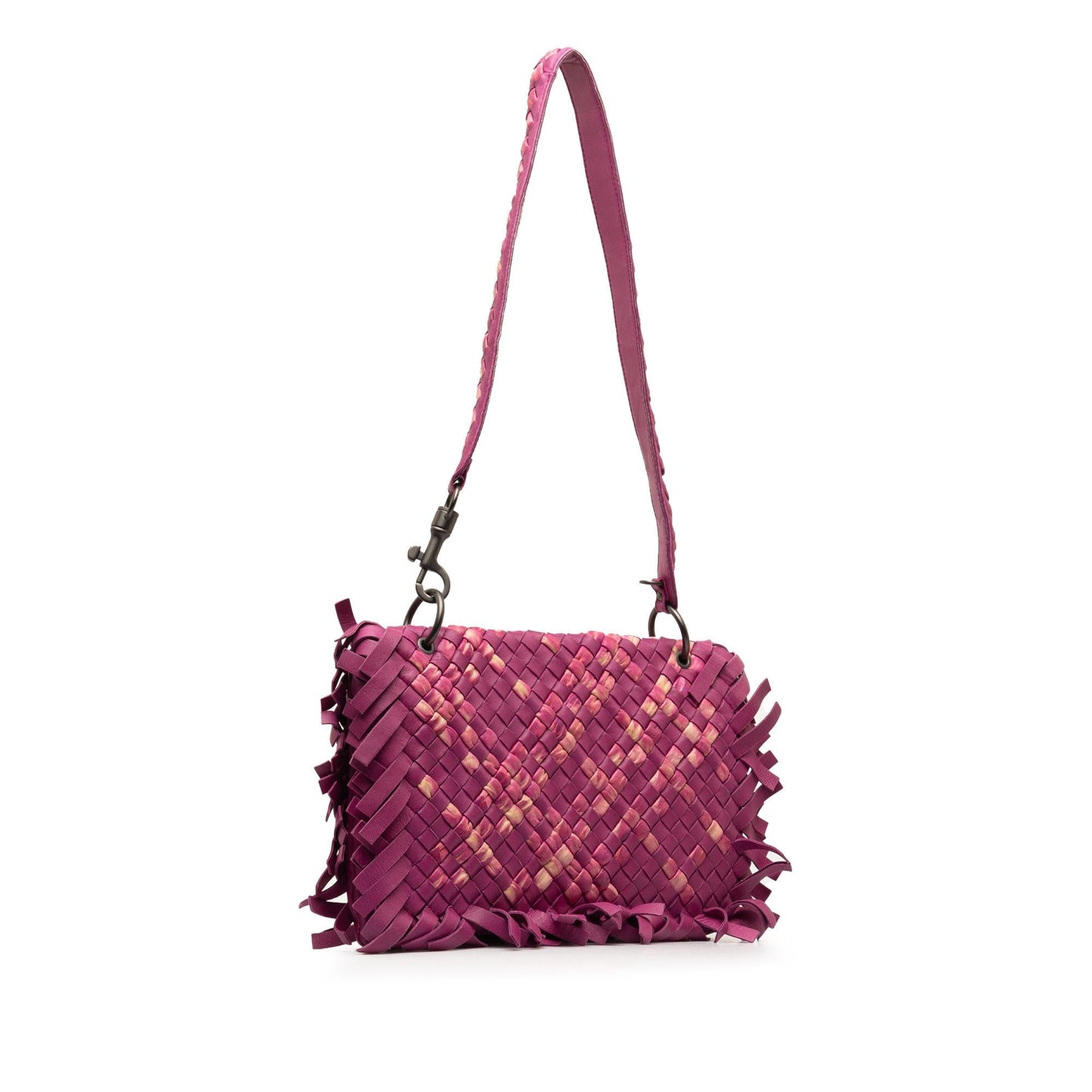 Luxury Bottega Veneta Paille Sfrangiato Aquatre Intrecciato Fringe Shoulder Bag (SHG-KXf7nX)