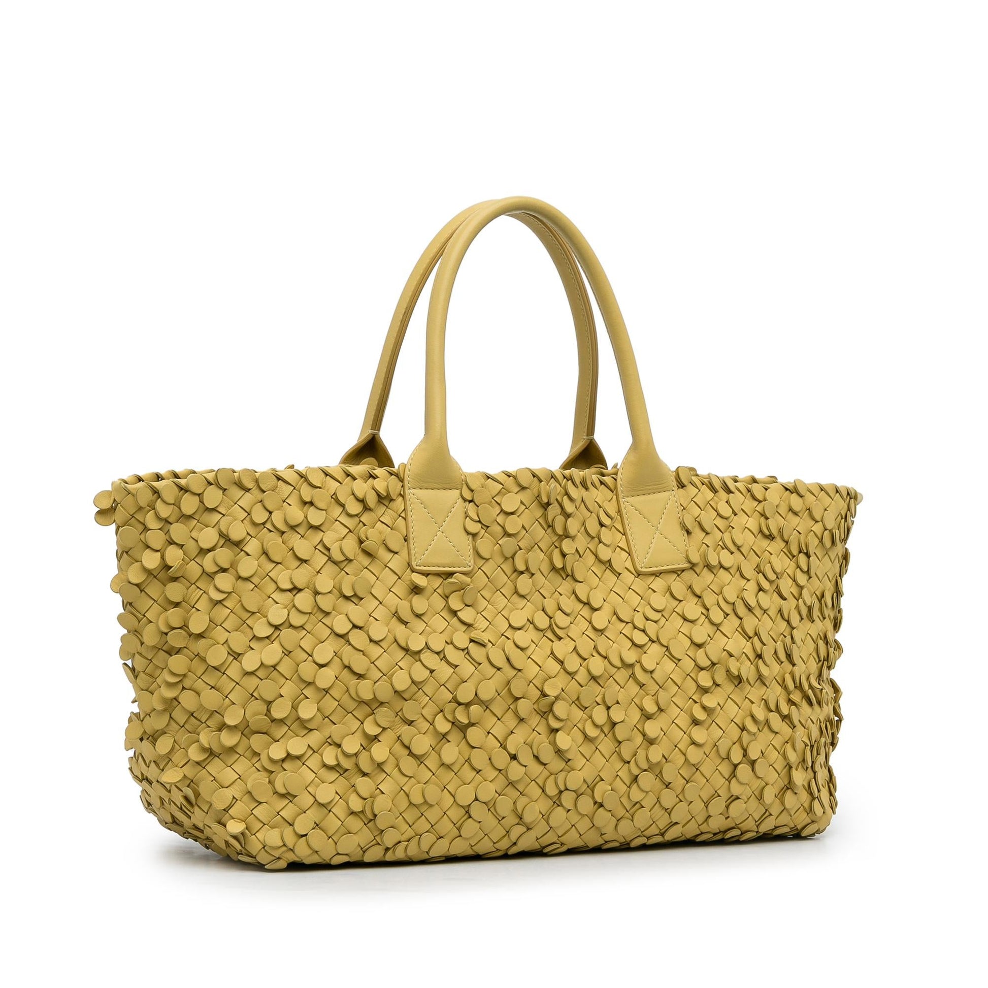 Luxury Bottega Veneta Poussin Paillettes Cabat Tote (SHG-uM0GAC)