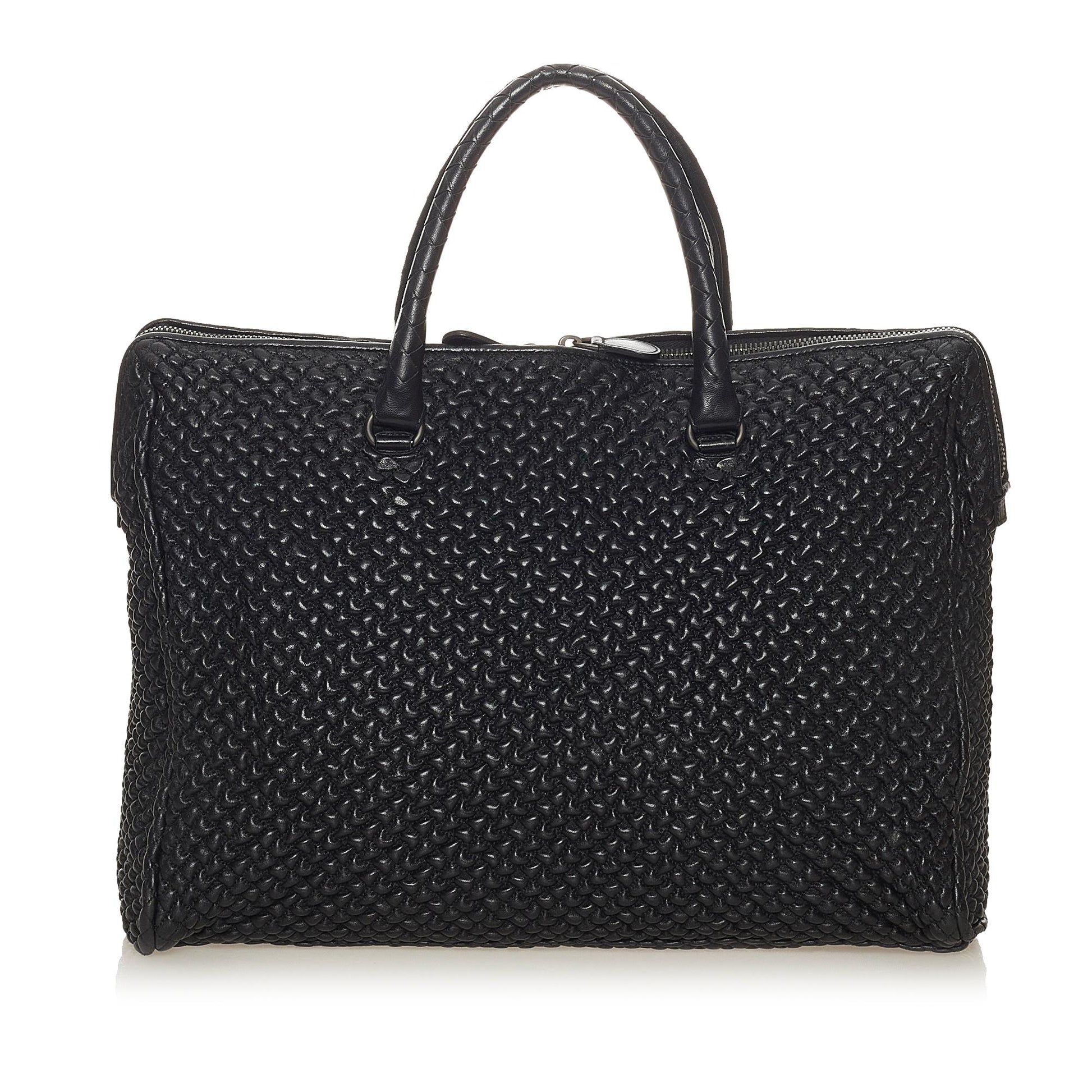 Luxury Bottega Veneta Quilted Leather Business Bag (SHG-27723)