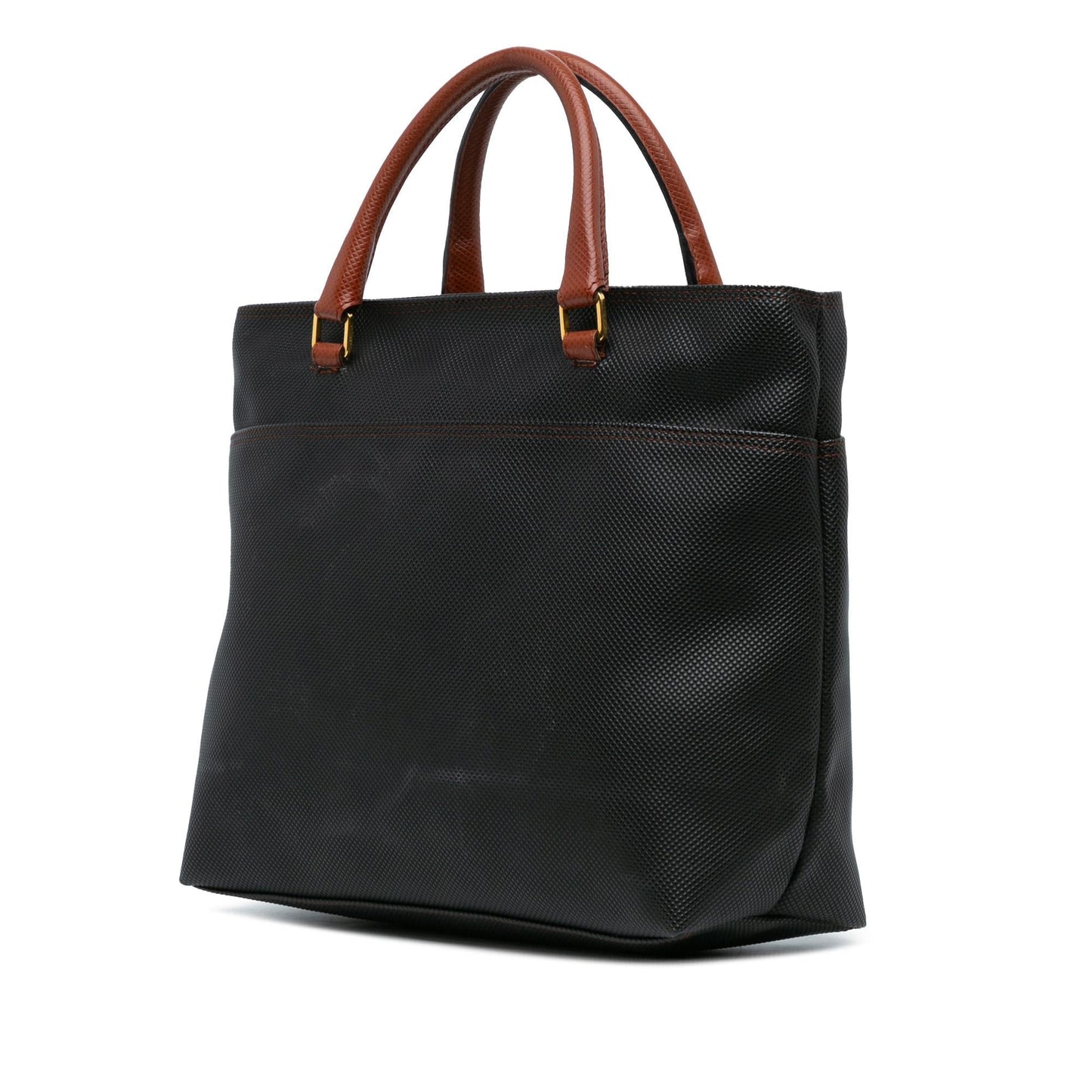 Luxury Bottega Veneta Rubberized Canvas Marco Polo Satchel (SHG-rVWCCM)