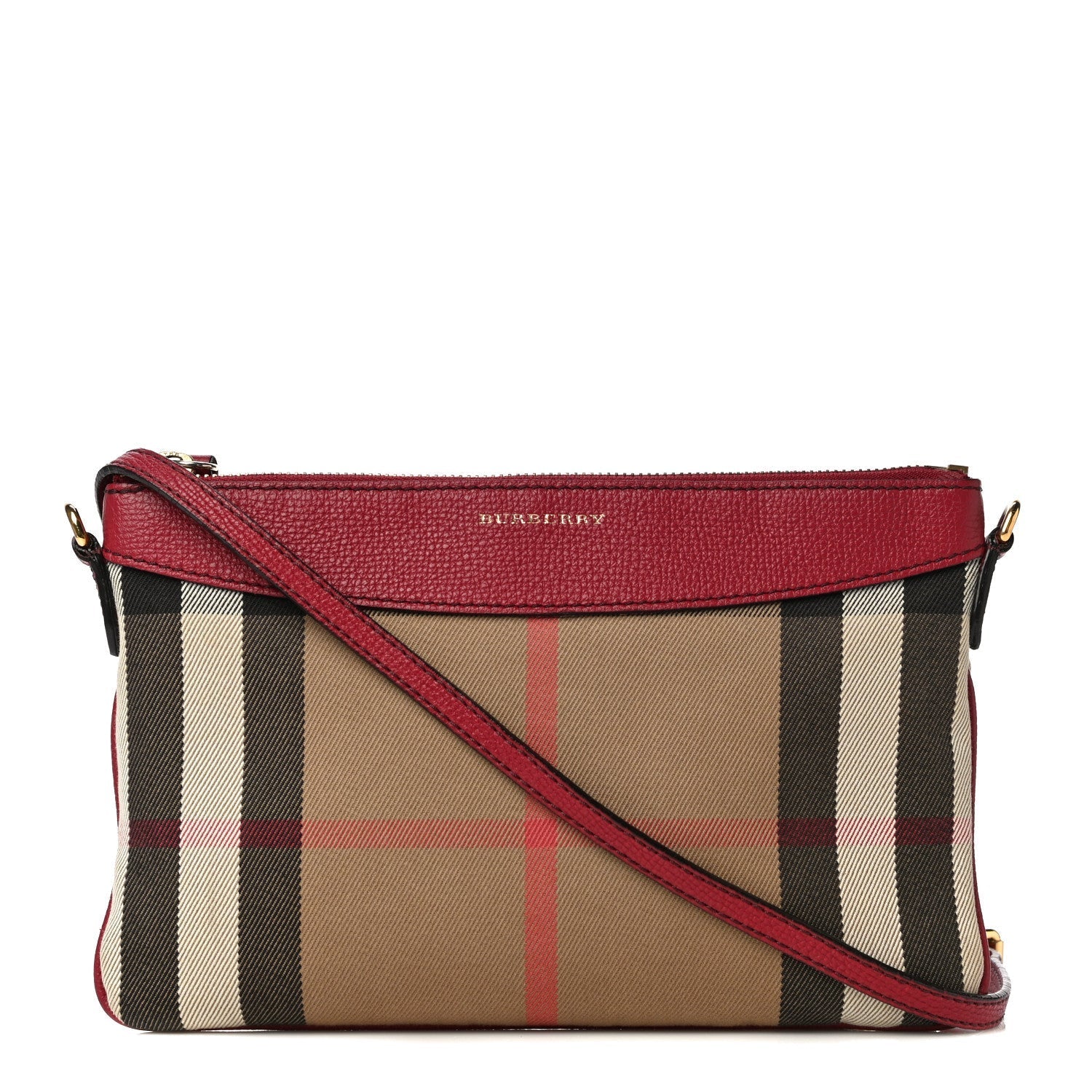 BURBERRY HO CHECK DERBY CROSSBODY CLUTCH BAG