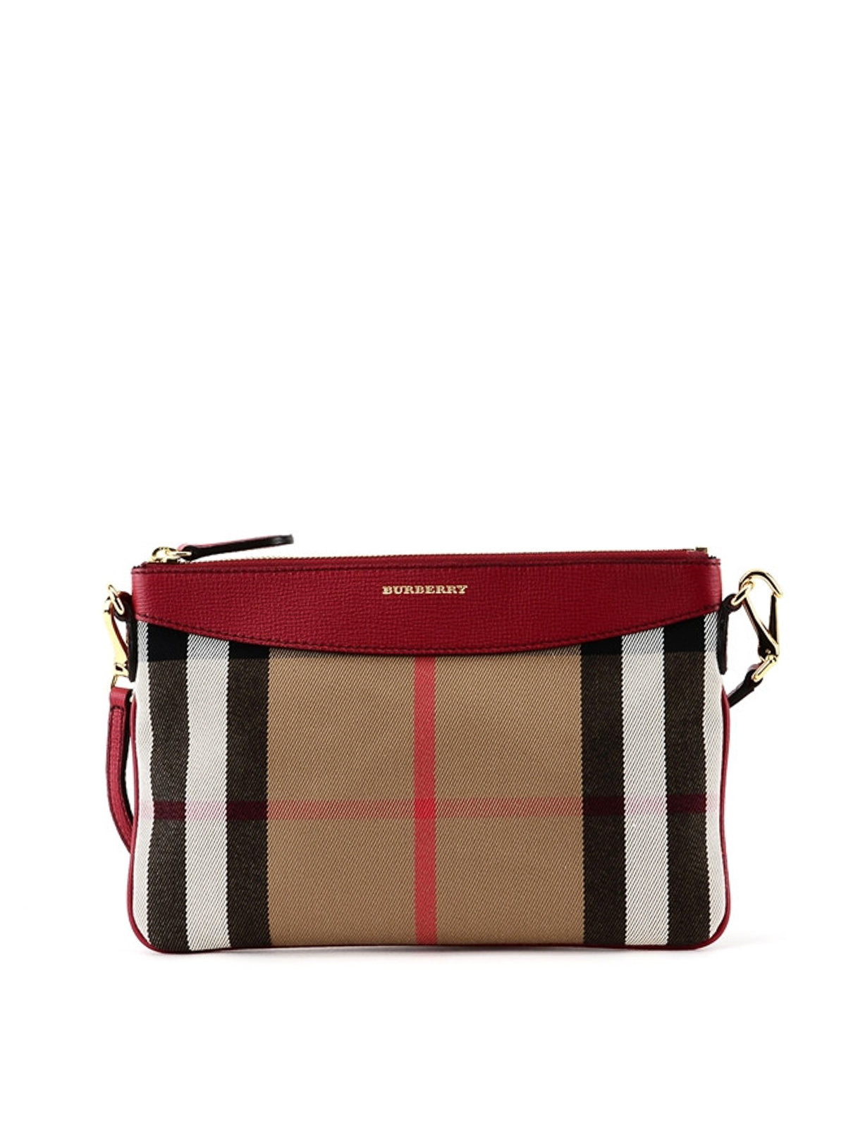 BURBERRY HO CHECK DERBY CROSSBODY CLUTCH BAG
