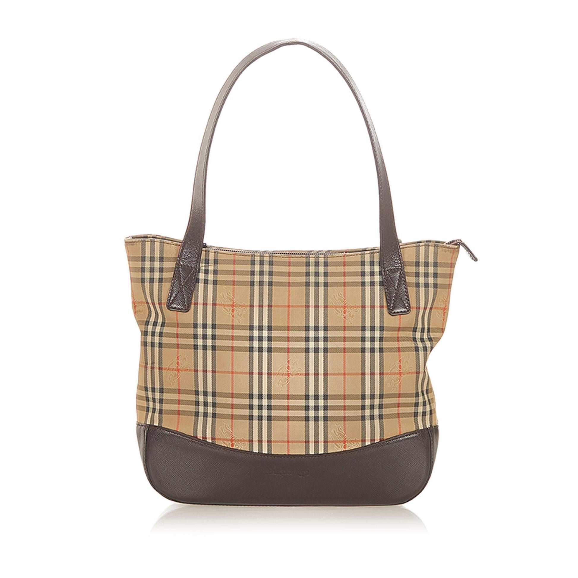 Burberry Haymarket Check Canvas Tote Bag (SHG-19488)