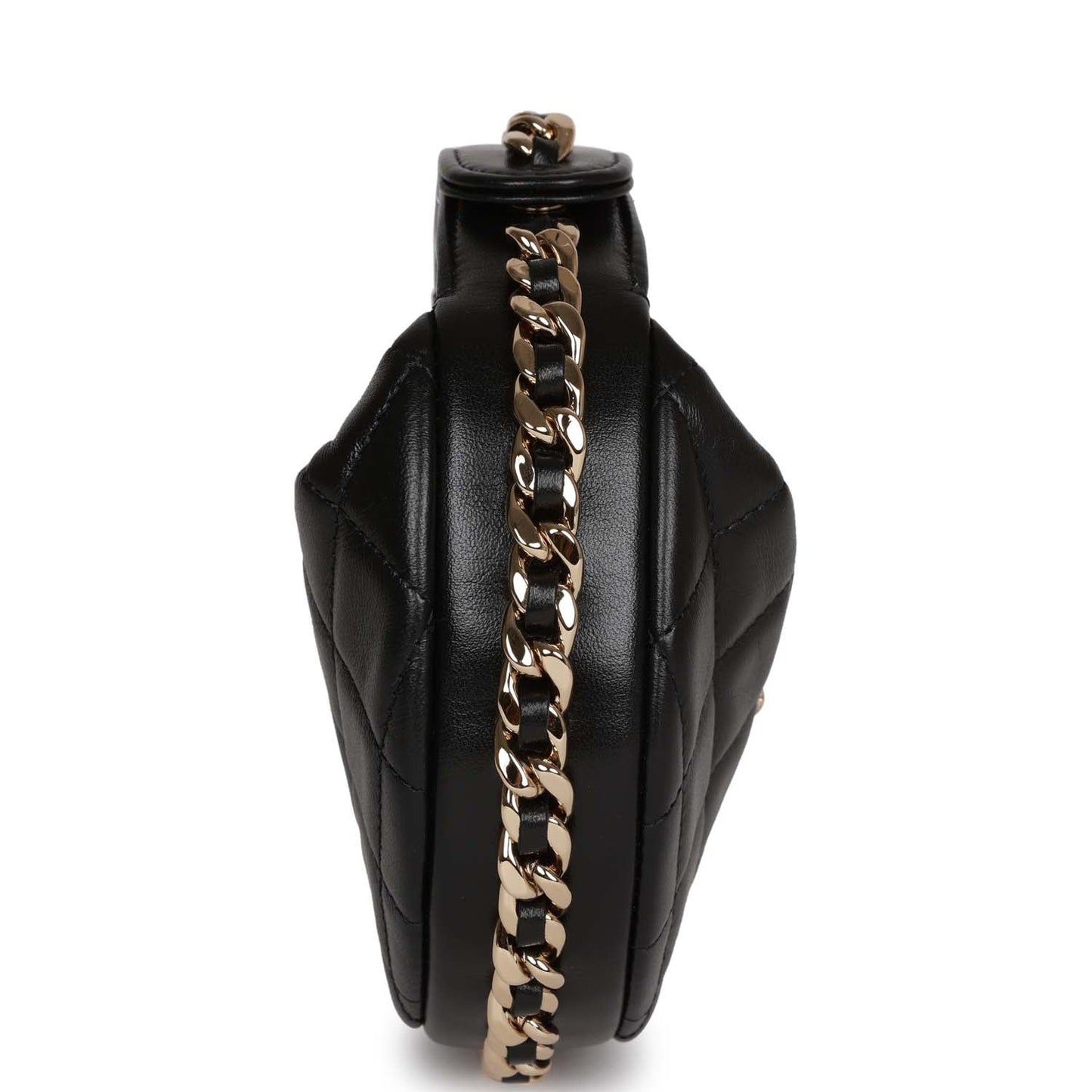 Chanel Chain Around Mini Pouch Black Lambskin Light Gold Hardware