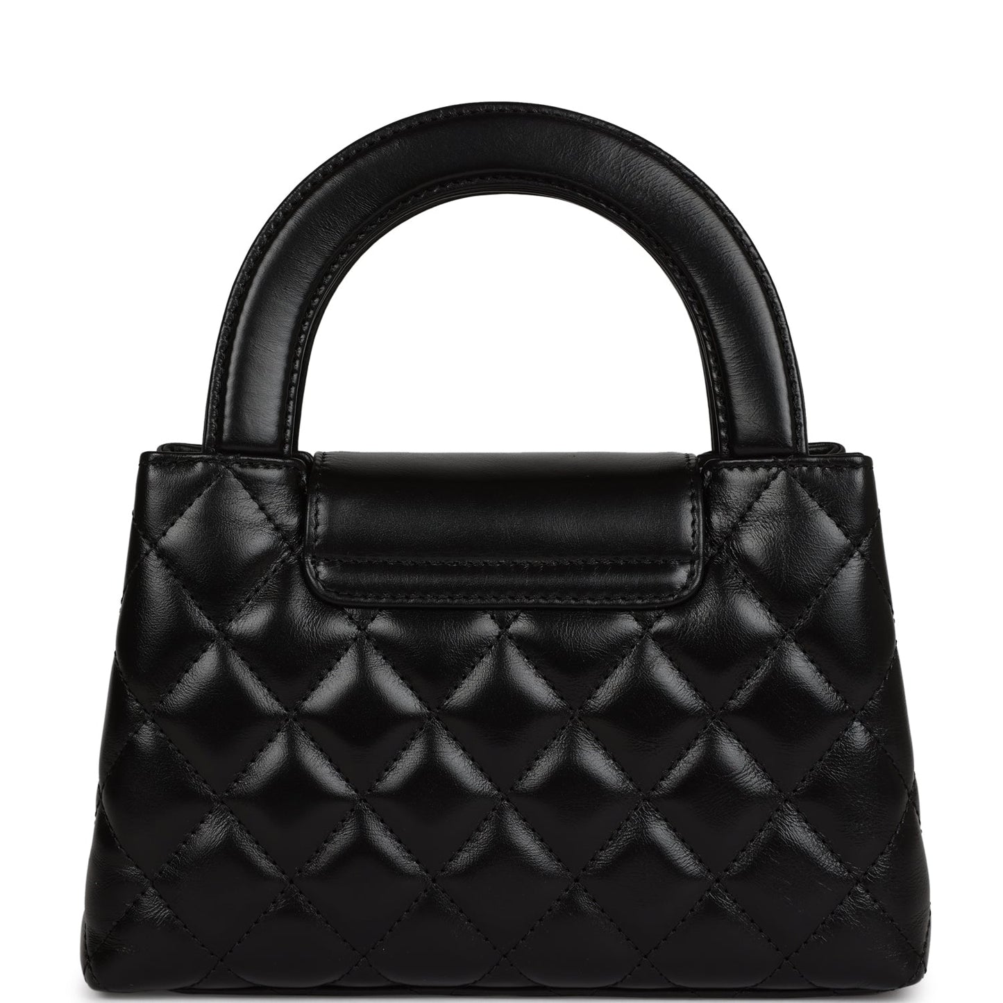 Chanel Small Kelly Shopper Black Shiny Aged Calfskin Brushed Gold Hardware