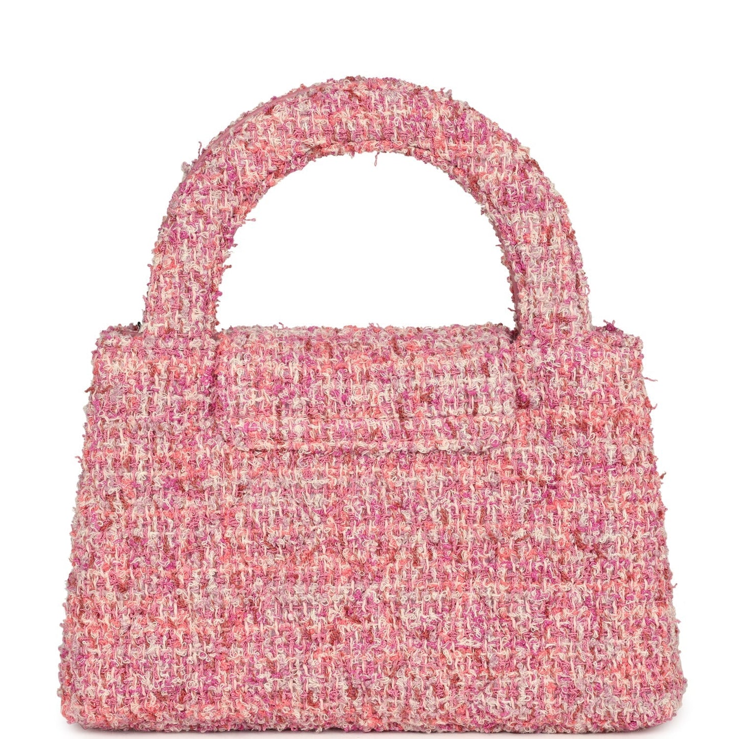 Chanel Small Kelly Shopper Pink Tweed Brushed Gold Hardware