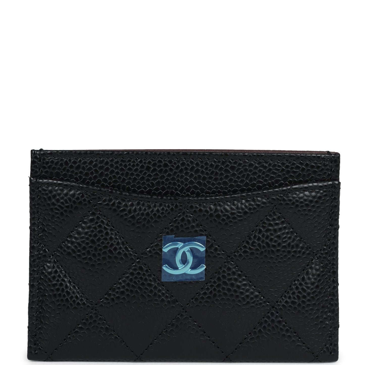 Chanel Classic Card Holder Black Caviar Silver Hardware