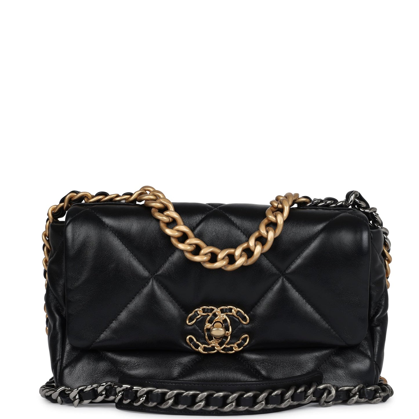 Chanel Medium 19 Flap Bag Black Lambskin Mixed Hardware