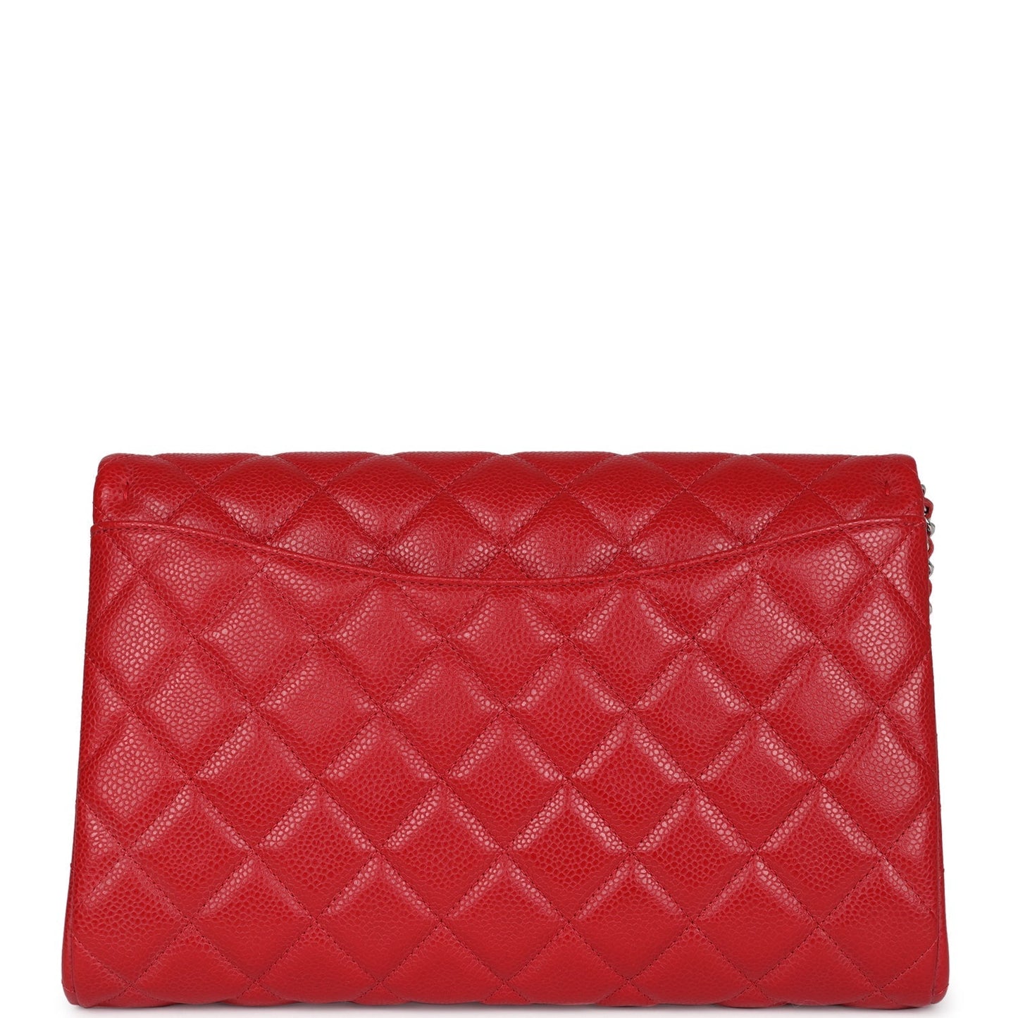 Chanel Clutch with Chain Bag Red Caviar Silver Hardware - Remaining Balance