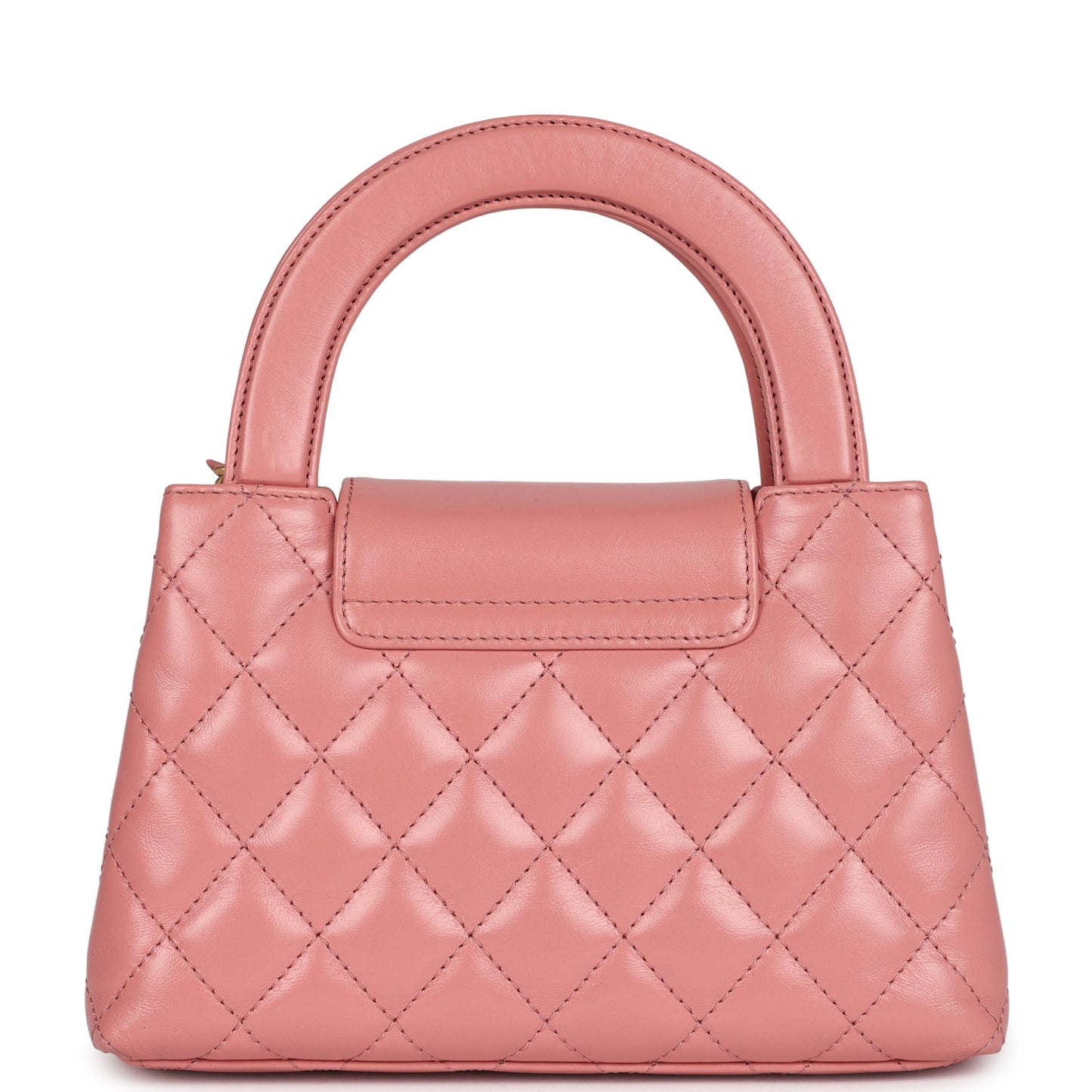 Chanel Small Kelly Shopper Pink Shiny Aged Calfskin Brushed Gold Hardware