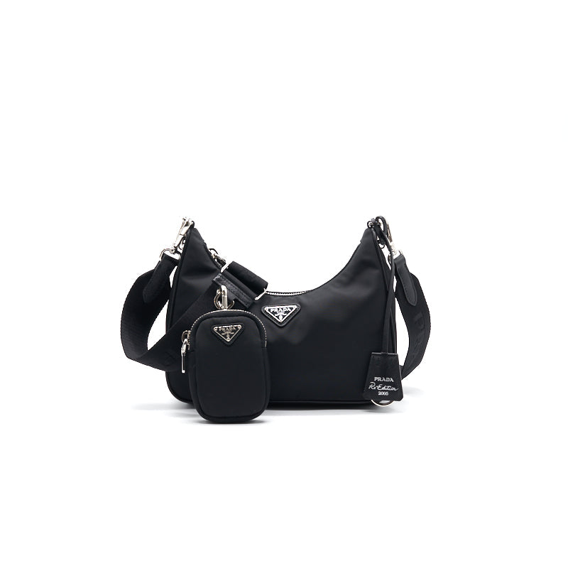 Prada Re-edition 2005 Nylon Bag Black SHW