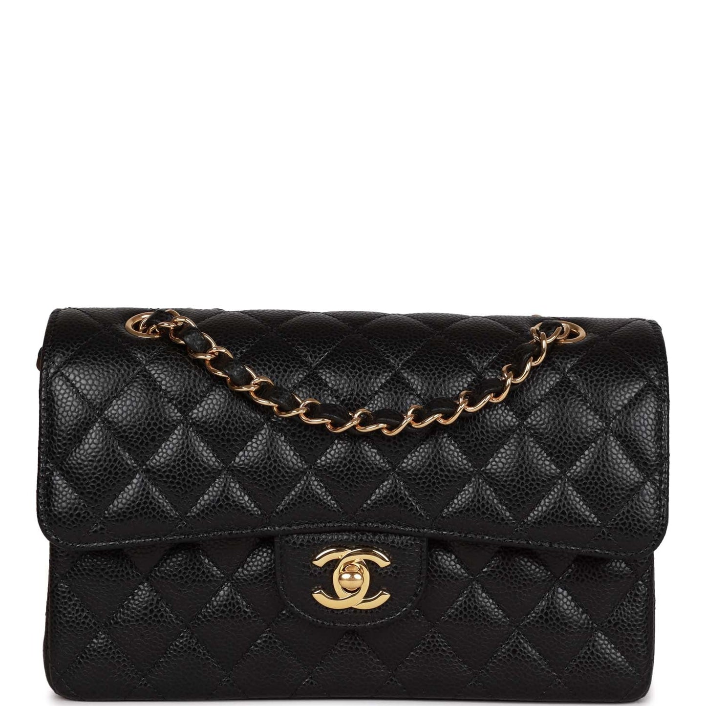 Chanel bag Small Classic Double Flap Black Caviar Gold Hardware