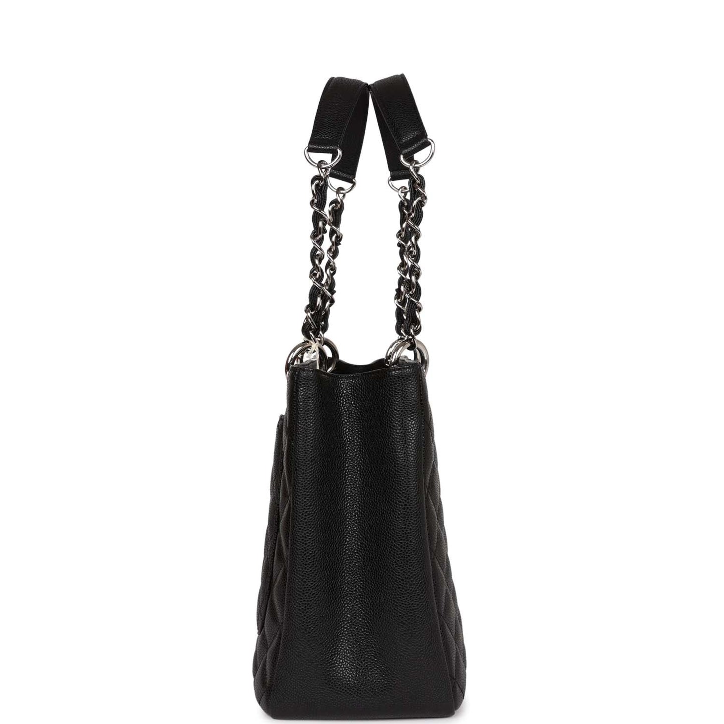 Chanel Grand Shopping Tote (GST) Bag Black Caviar Silver Hardware