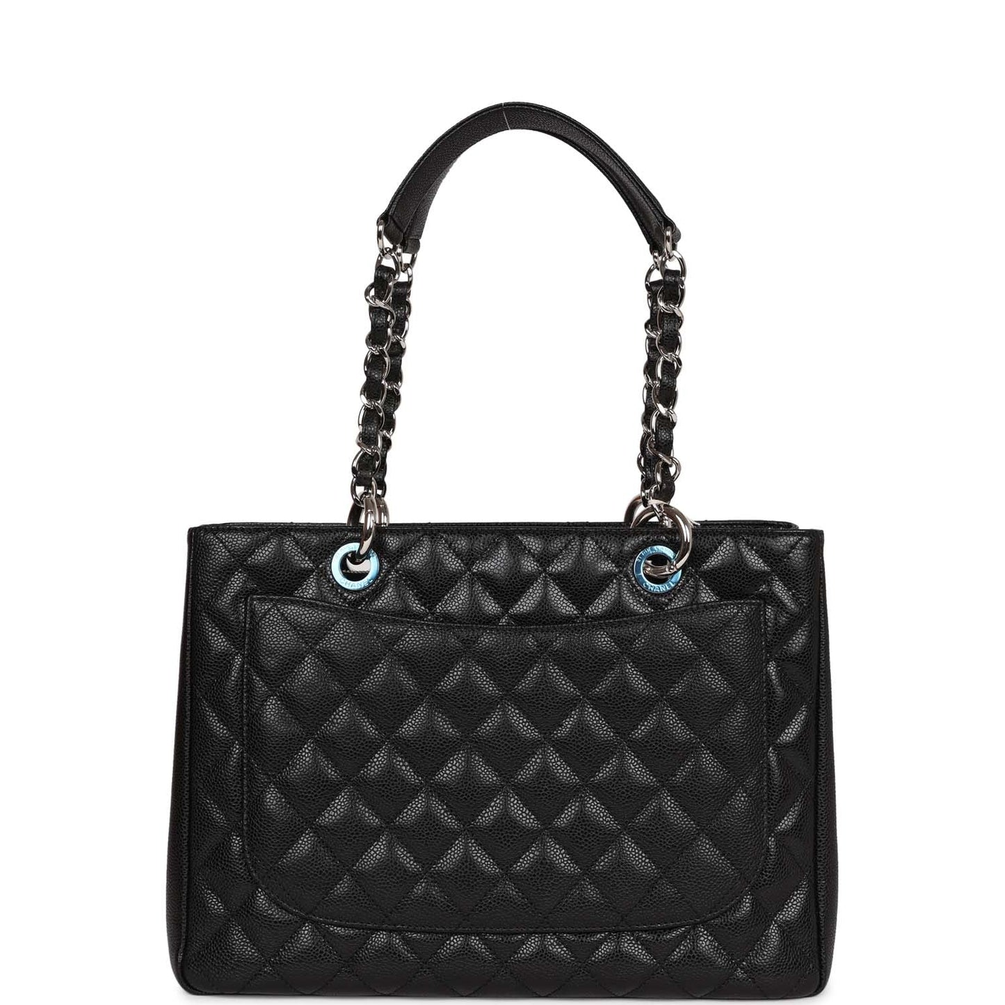 Chanel Grand Shopping Tote (GST) Bag Black Caviar Silver Hardware