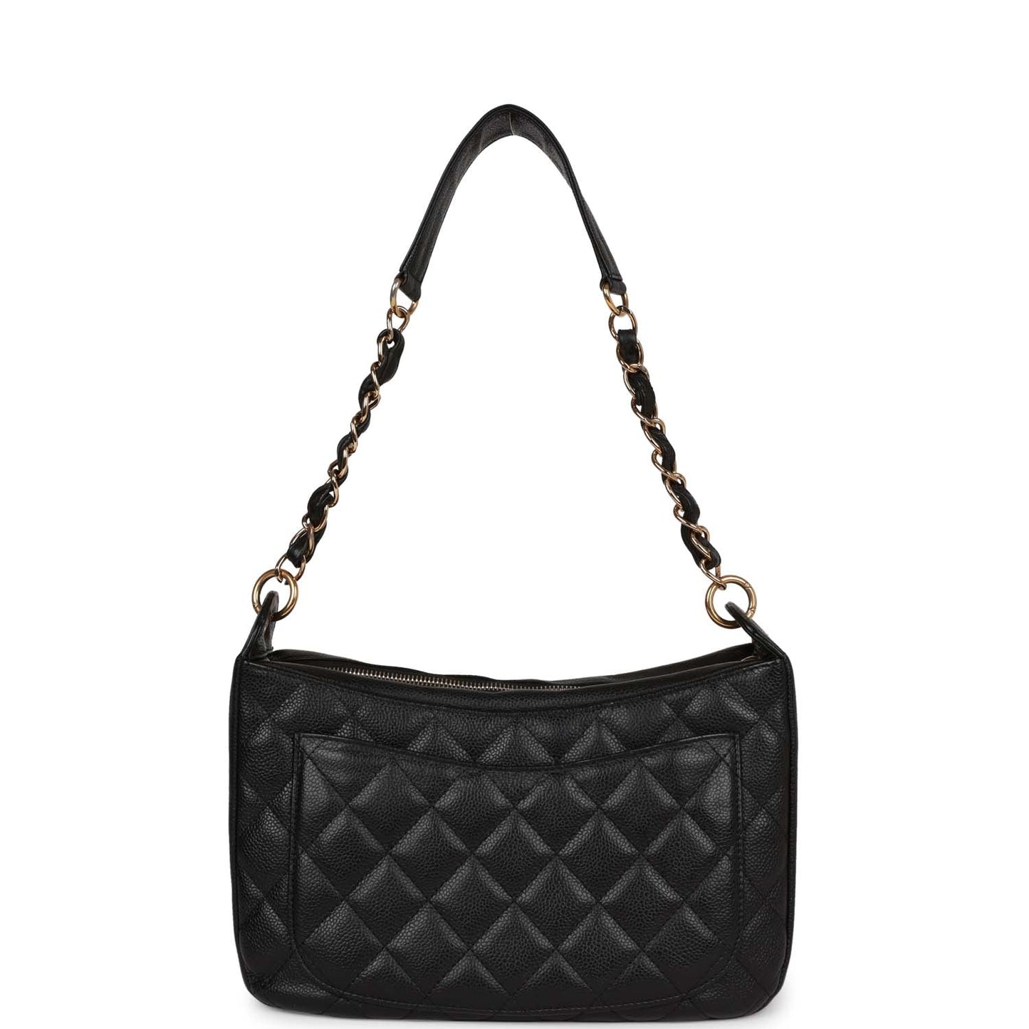 Chanel Timeless CC Shoulder Bag Black Caviar Gold Hardware