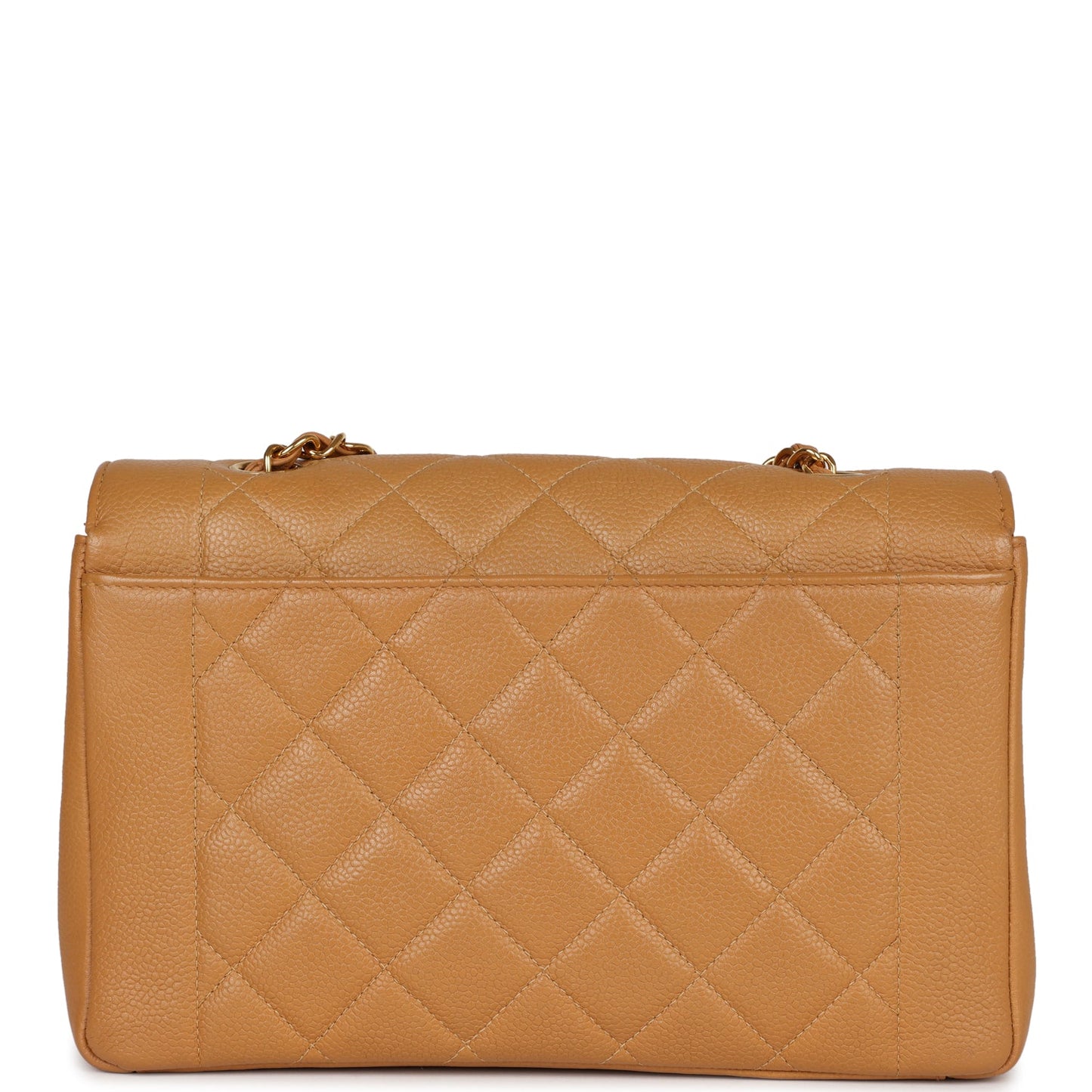 Chanel Medium Diana Flap Bag Dark Beige Caviar Gold Hardware