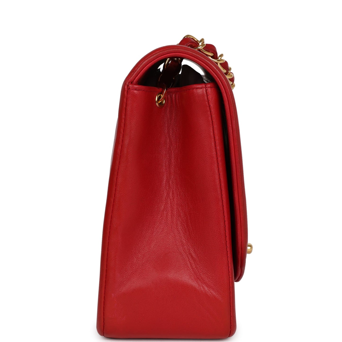 Chanel Small Diana Flap Bag Red Lambskin Gold Hardware