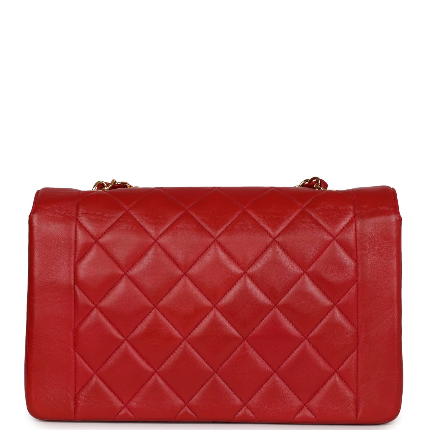 Chanel Small Diana Flap Bag Red Lambskin Gold Hardware