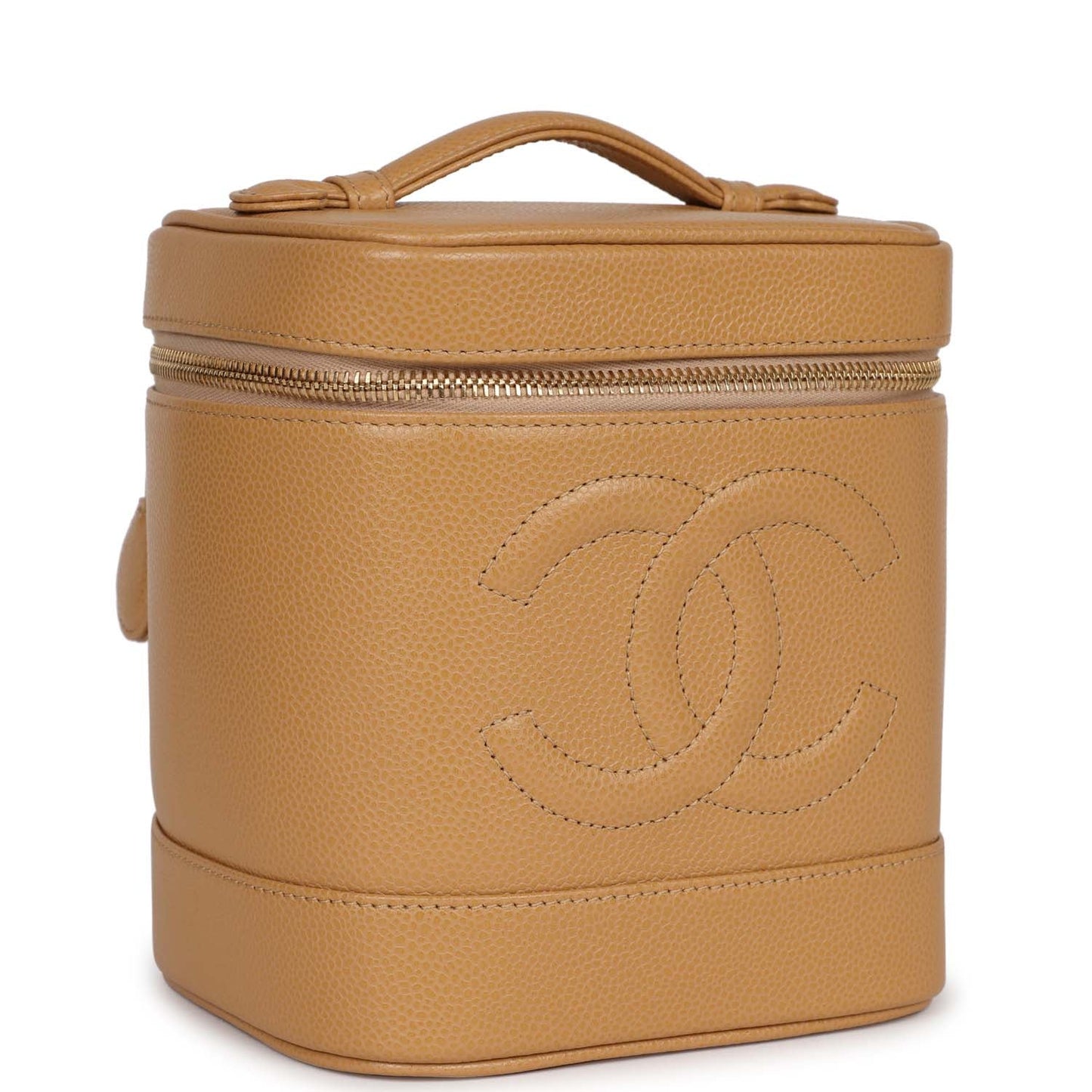 Chanel Vanity Dark Beige Caviar Gold Hardware