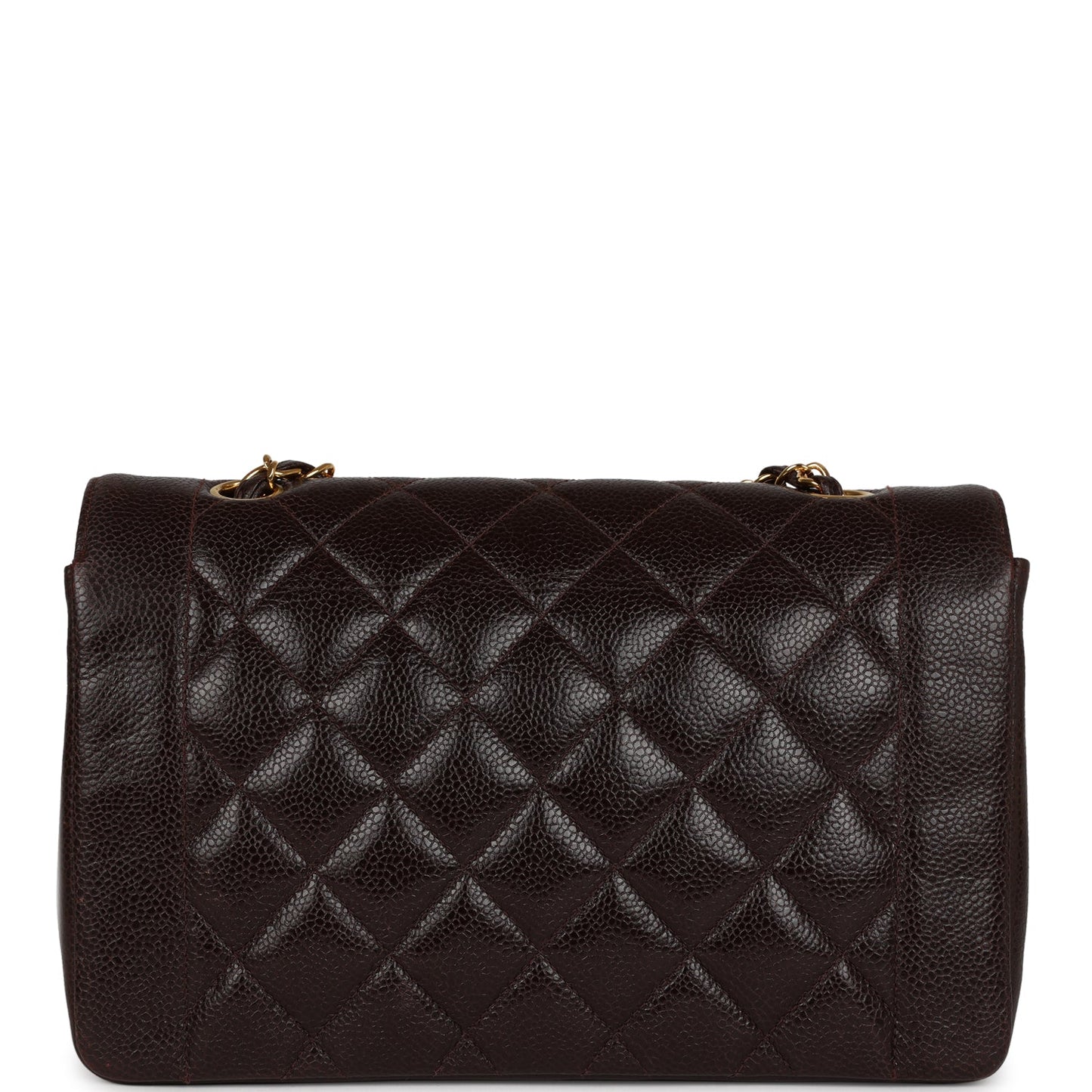 Chanel Medium Diana Flap Bag Brown Caviar Gold Hardware
