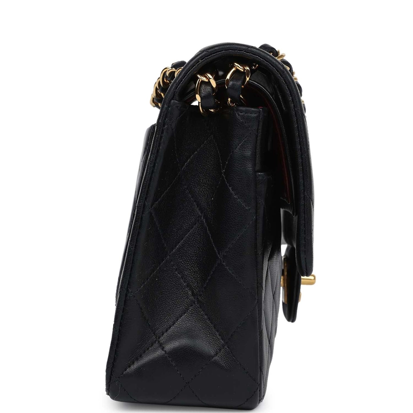 Chanel Medium Classic Double Flap Bag Black Lambskin Gold Hardware