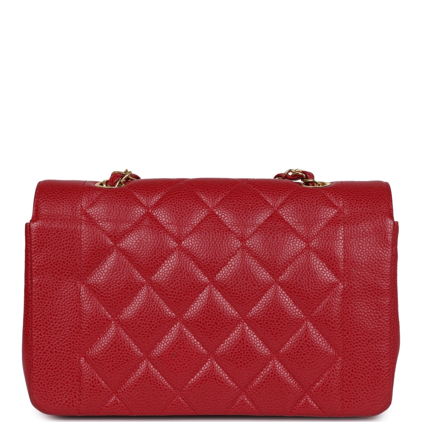 Chanel Small Diana Flap Bag Red Caviar Gold Hardware