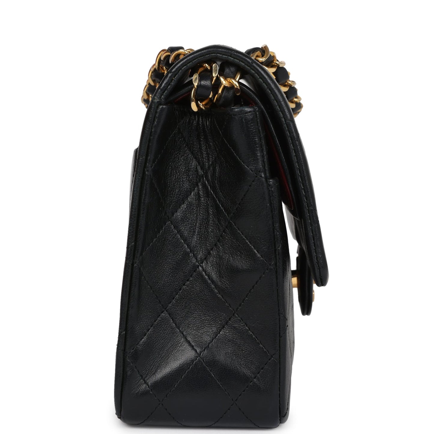 Chanel Medium Classic Double Flap Bag Black Lambskin Gold Hardware