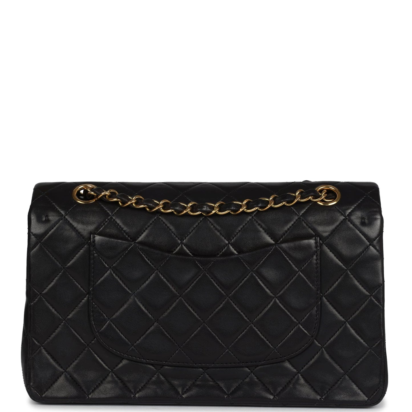 Chanel Medium Classic Double Flap Bag Black Lambskin Gold Hardware