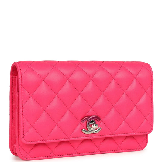 Chanel Wallet on Chain WOC Pink Lambskin Ombre Mixed Metal Hardware