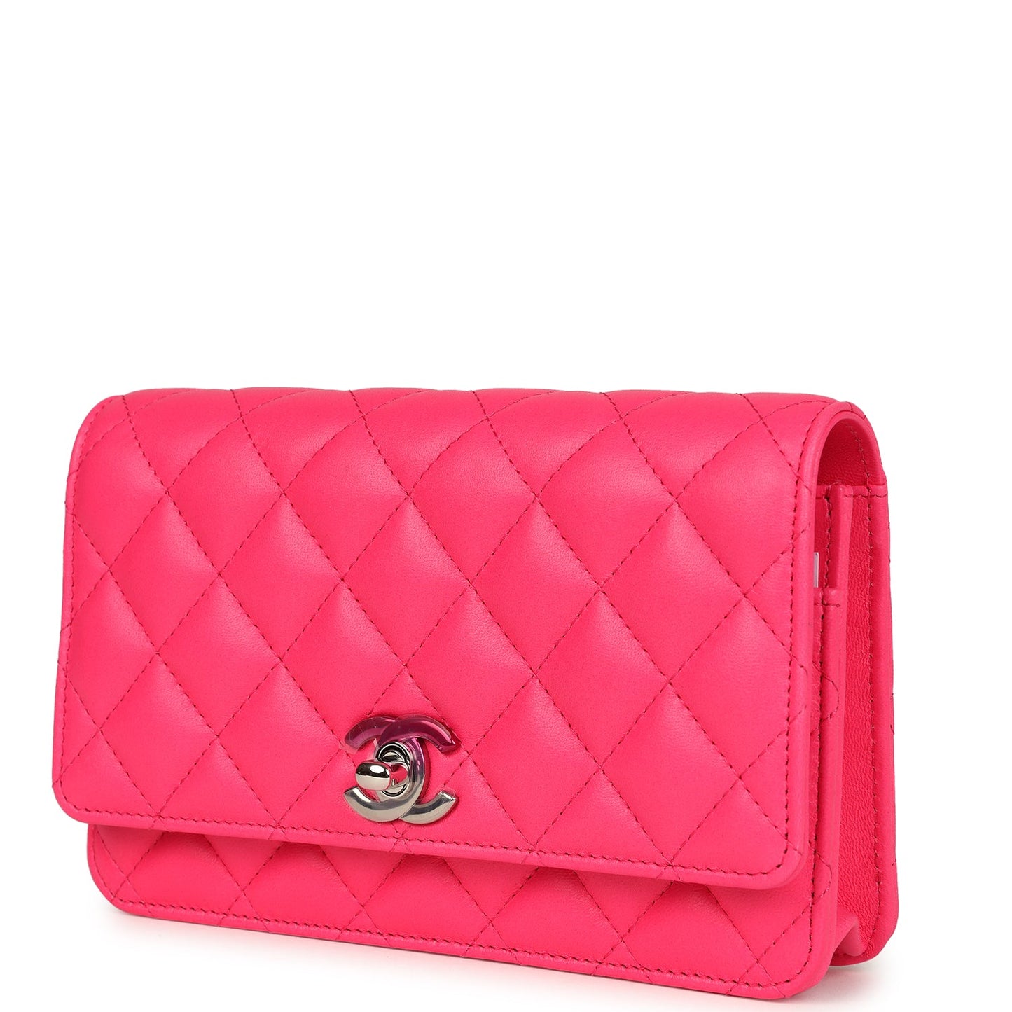 Chanel Wallet on Chain WOC Pink Lambskin Ombre Mixed Metal Hardware