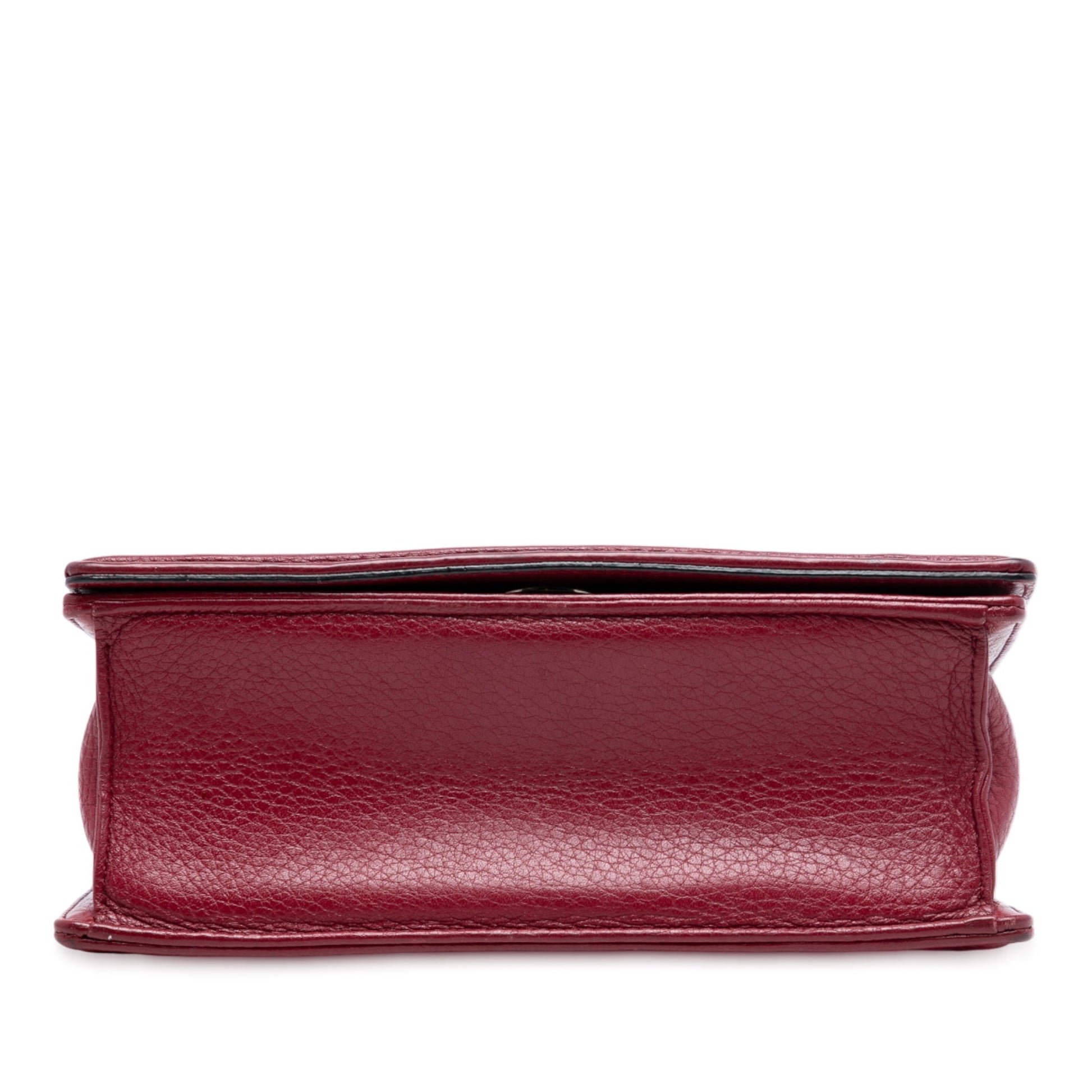 Red Dior Small Grained Calfskin Diorama Flap Crossbody Bag