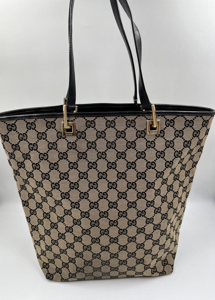 Gucci Leather Canvas Tote Style 26