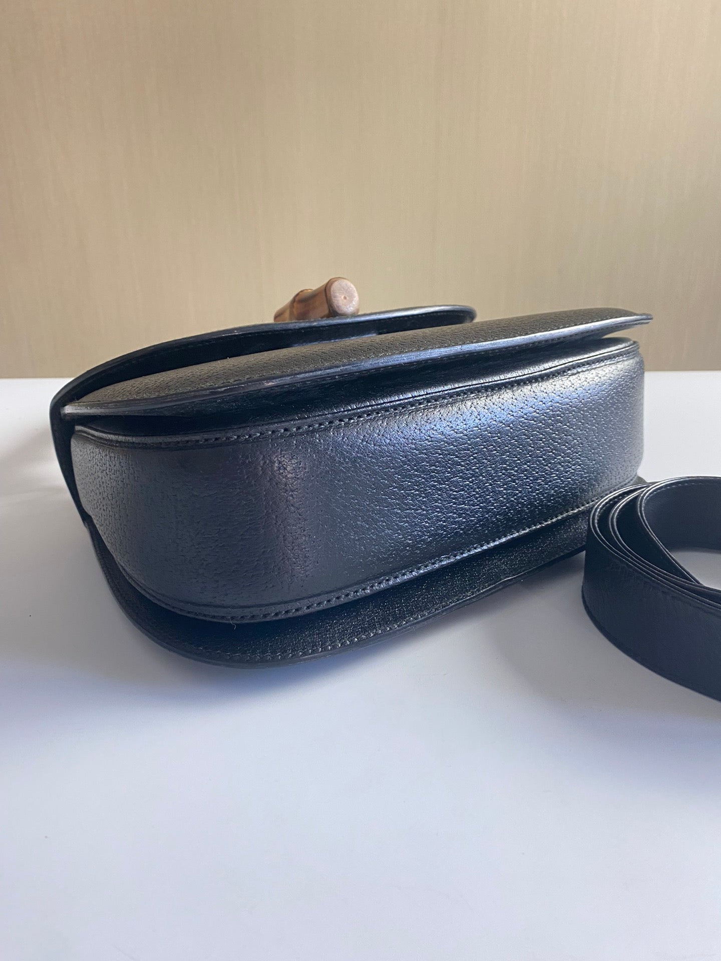 Gucci Bamboo 1947 Top Handle Bag Leather Medium Black