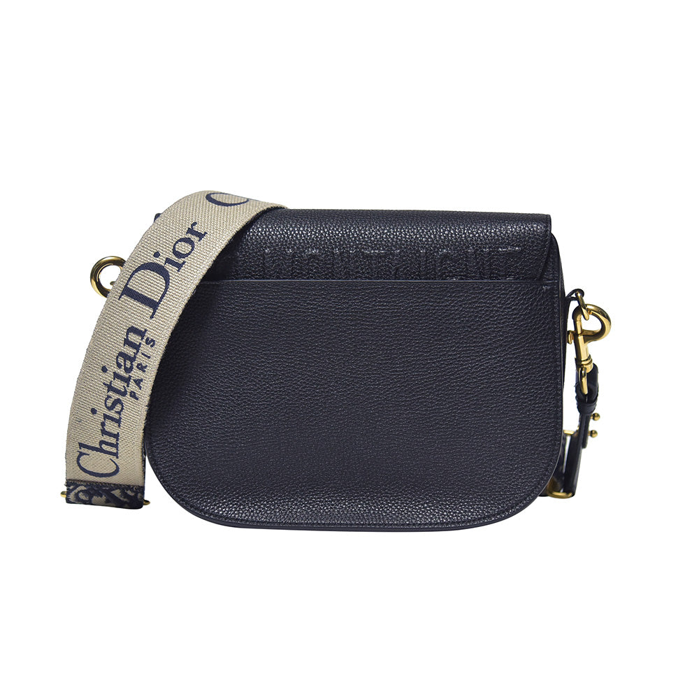 Black Grained Leather Large Dior Bobby Bag (Rented Out)