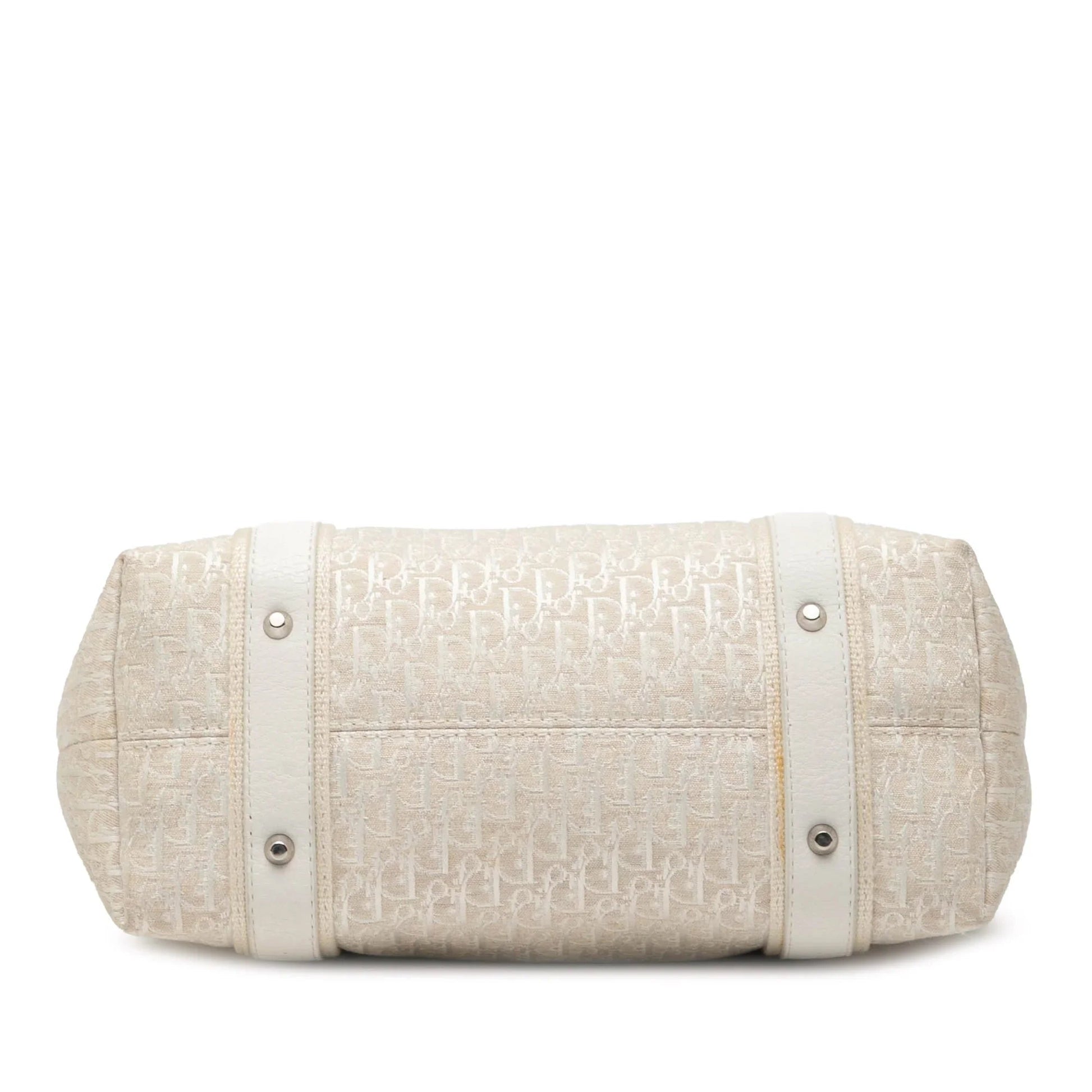 White Dior Diorissimo Trotter Canvas Street Chic Tote