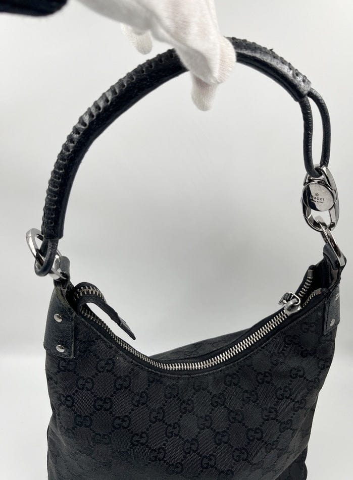 Gucci Leather Canvas Shoulder Bag Style 18