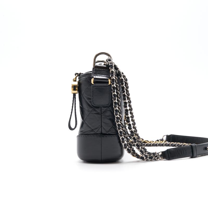 Chanels Gabrielle Small Hobo Handbag black