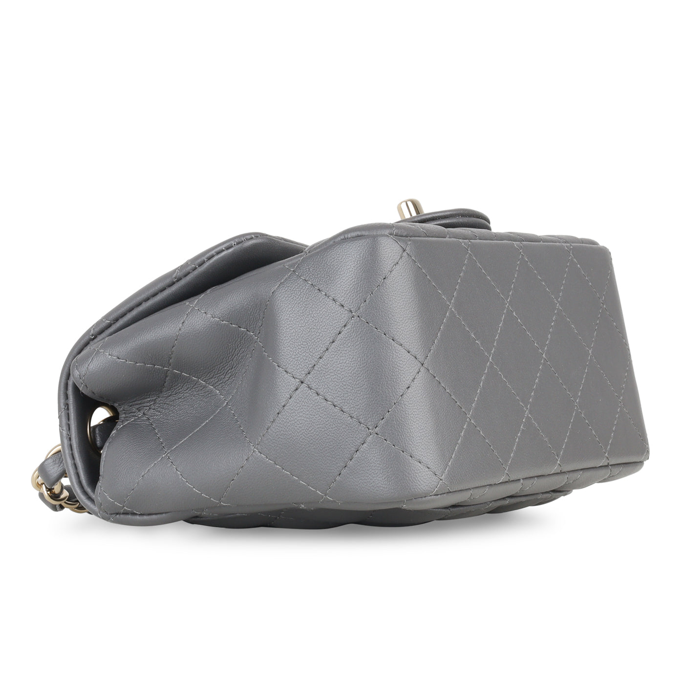 Chanel Mini Square Classic Flap - Grey Lambskin