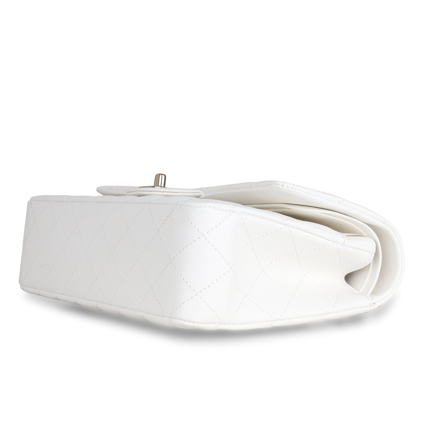 Chanel Medium Classic Flap - White Caviar