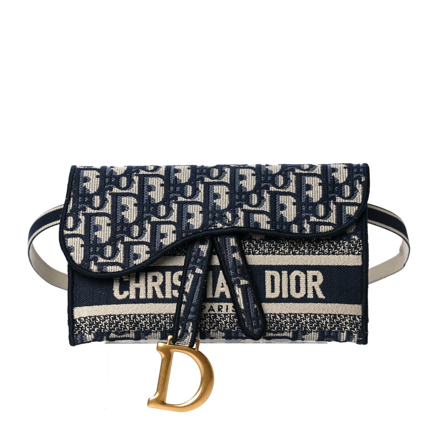 CHRISTIAN DIOR OBLIQUE SADDLE BELT BAG