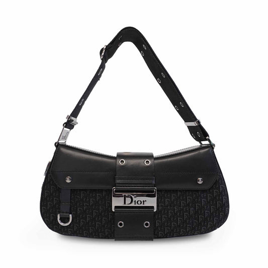 Dior Monogram Leather Canvas Shoulder Bag