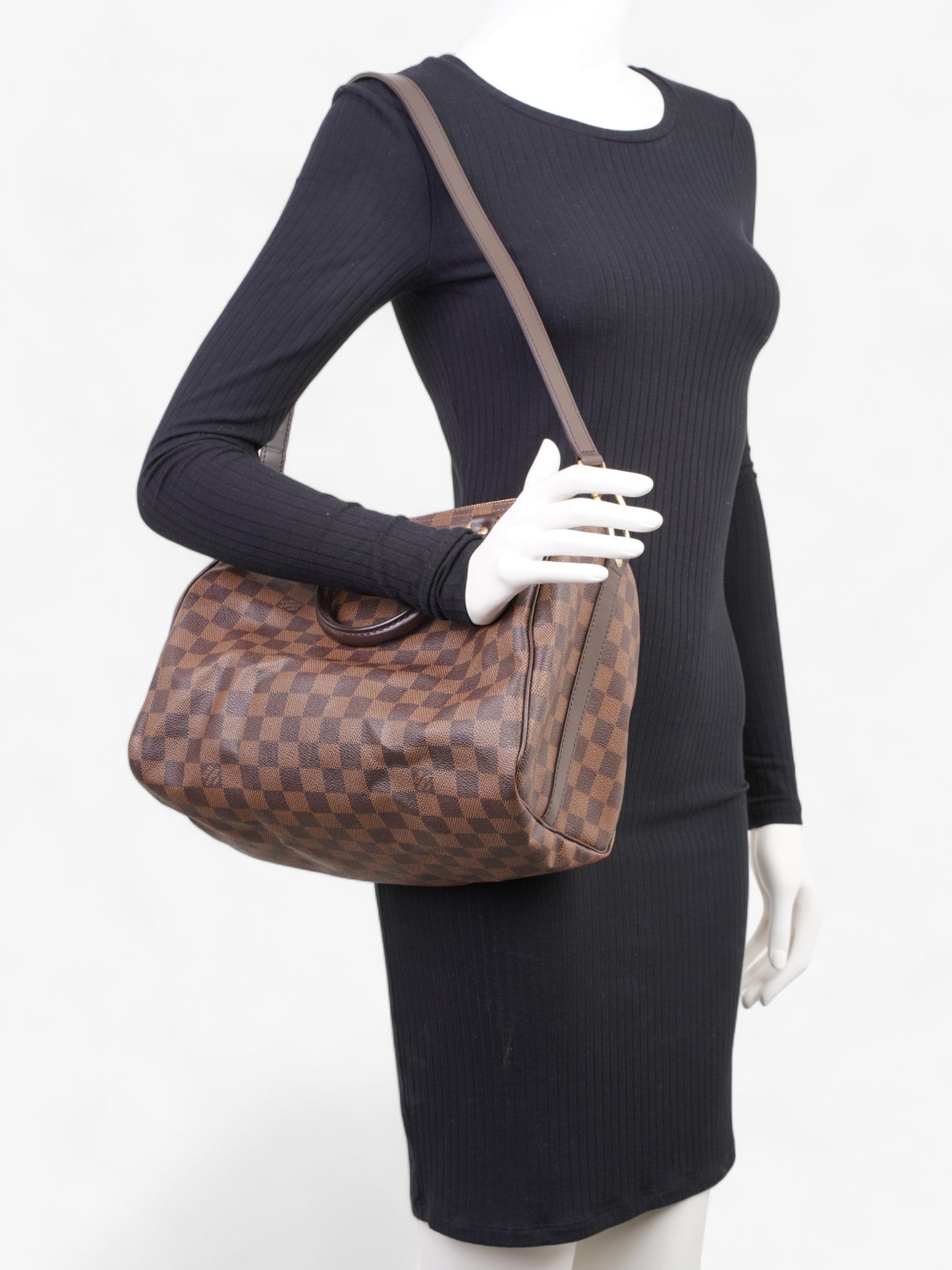 Louis Vuitton Speedy Bandoulière 30 Damier Ebene Coated Canvas