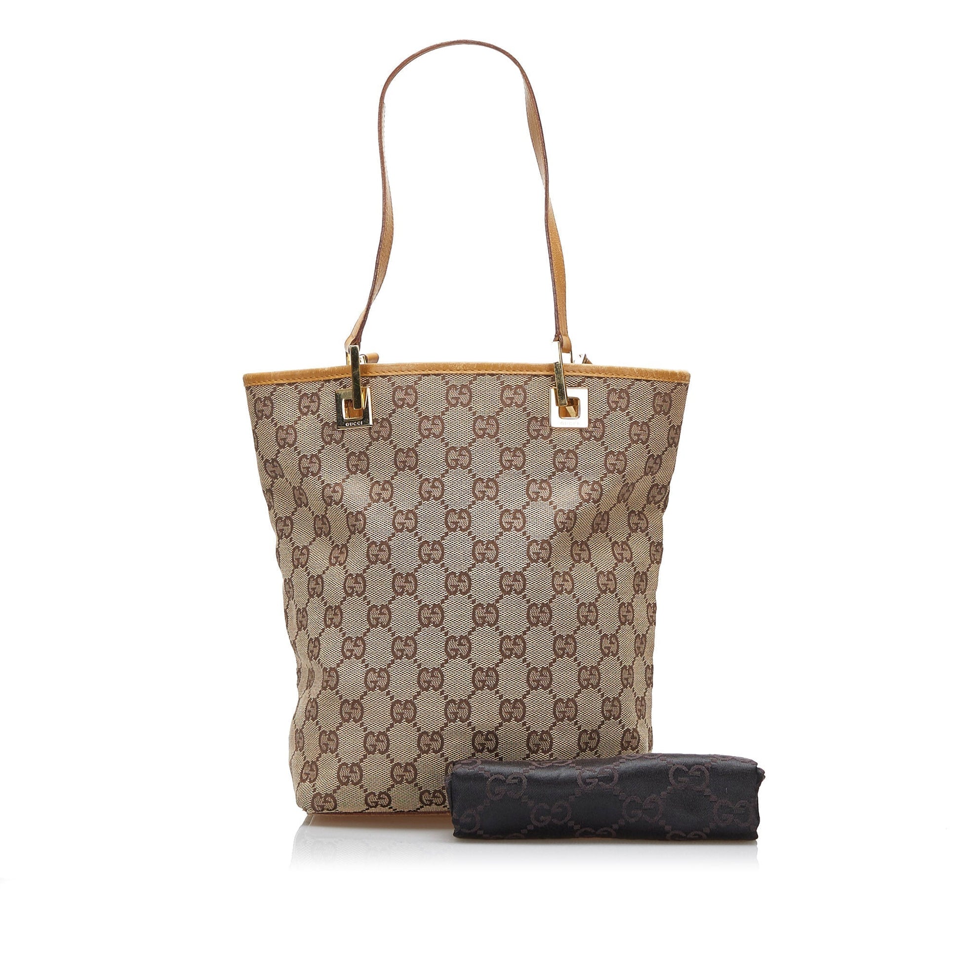 Gucci Leather Canvas Tote
