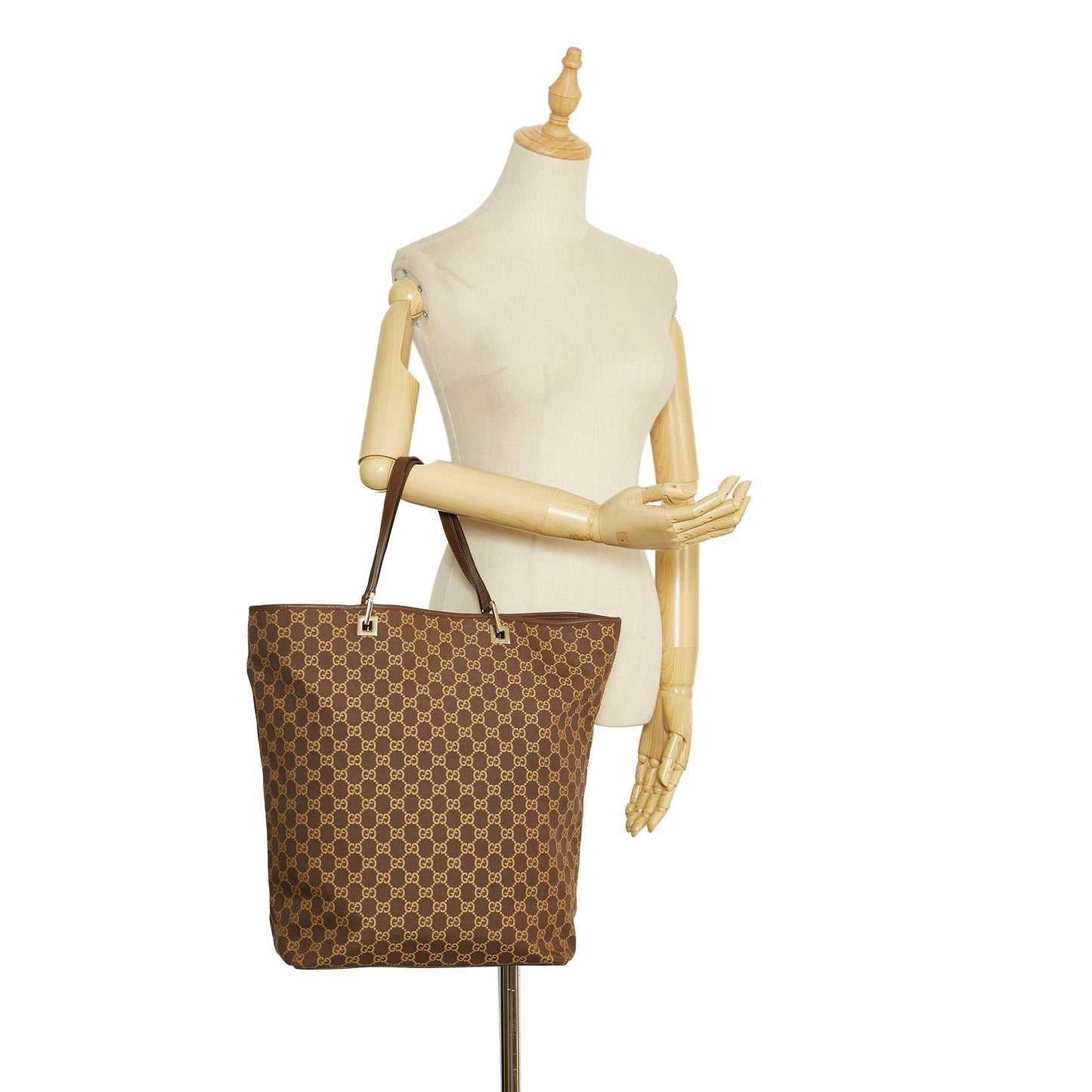 Gucci Leather Canvas Tote