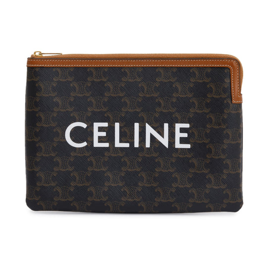 Celine Brown Triomphe Small Pouch