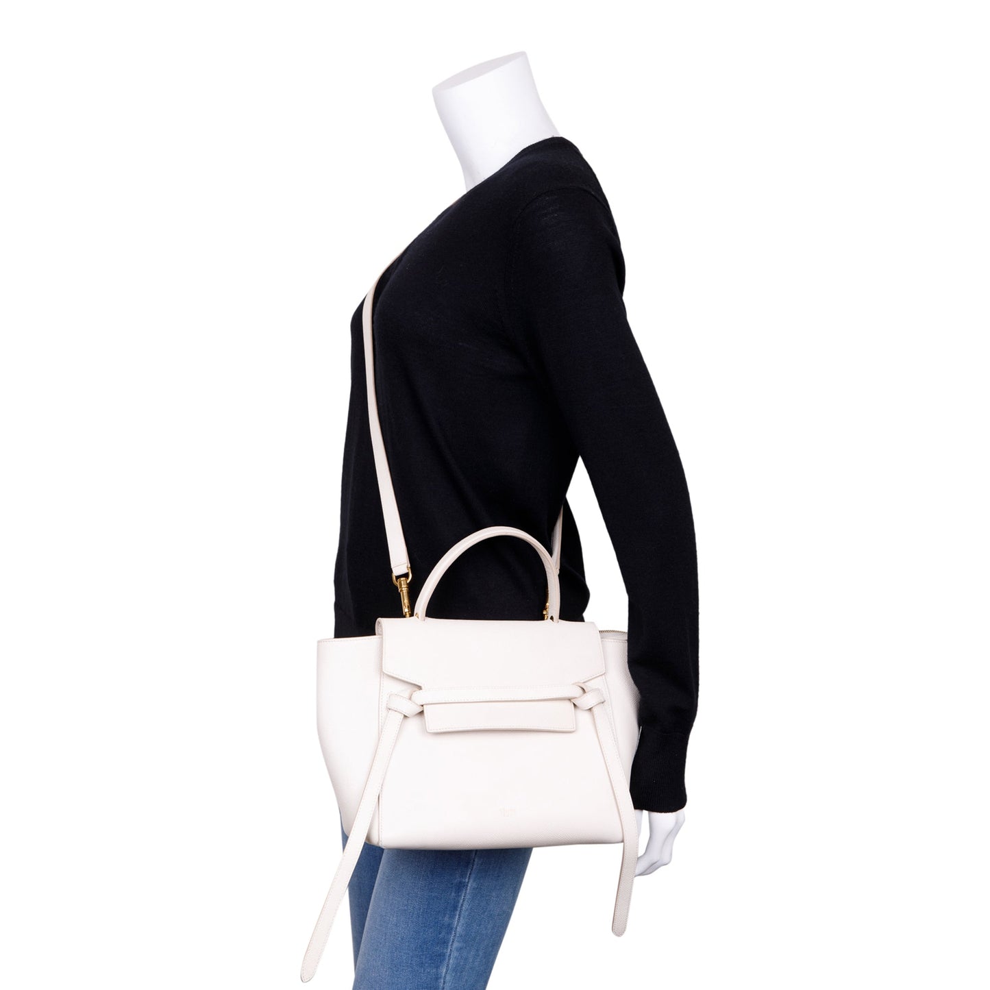 Celine Neutral Leather Micro Belt Bag